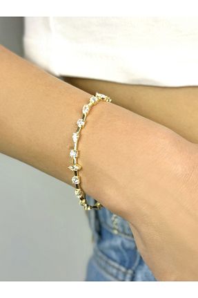 دستبند نقره طلائی زنانه 925 عیار Jewel by Aila - کد 775162035