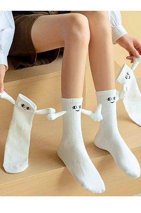جوراب اسپرت سفید زنانه پنبه ای ASPANDA - کد 784804233