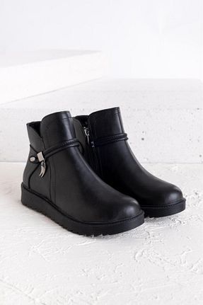 بوت / نیم بوت مشکی زنانه چرم مصنوعی Getcho - کد 353904938