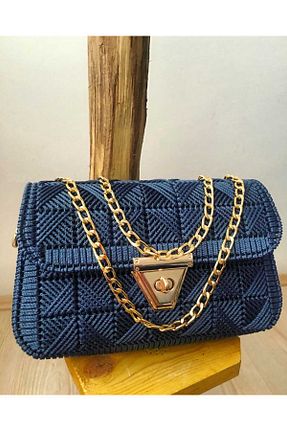 کیف دوشی سرمه ای زنانه پلی استر Moda Biçer - کد 785000724