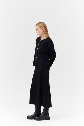 ست بالاتنه و پائین تنه مشکی زنانه تریکو OZSARICAM - کد 785122280
