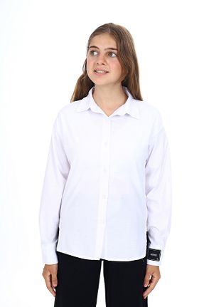 پیراهن سفید بچه گانه رگولار ANGELOS GIRLS - کد 748813286