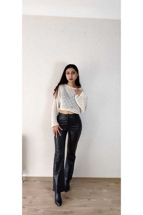 شلوار مشکی زنانه چرم مصنوعی iyizybutik - کد 785255146