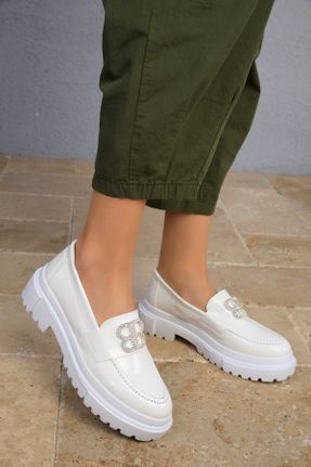 کفش کژوال سفید زنانه پاشنه کوتاه ( 4 - 1 cm ) پاشنه ساده کد 781448823