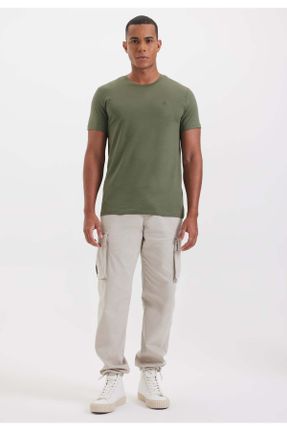 تی شرت طوسی مردانه رگولار یقه گرد مودال- پنبه تکی بیسیک کد 785249137