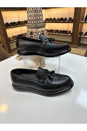 کفش کلاسیک مشکی مردانه چرم مصنوعی BLACK SHOES - کد 784809735