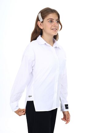 پیراهن سفید بچه گانه رگولار ANGELOS GIRLS - کد 748813286