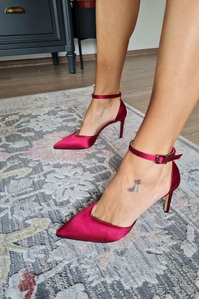 کفش مجلسی زرشکی زنانه پاشنه نازک Topukla Footwear - کد 784875172