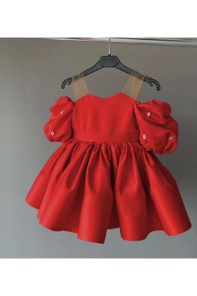لباس قرمز بچه گانه بافتنی ساتن رگولار کد 784882499