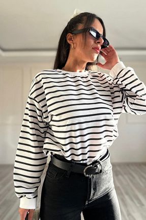 سوئیشرت سفید زنانه رگولار style of style - کد 785248635