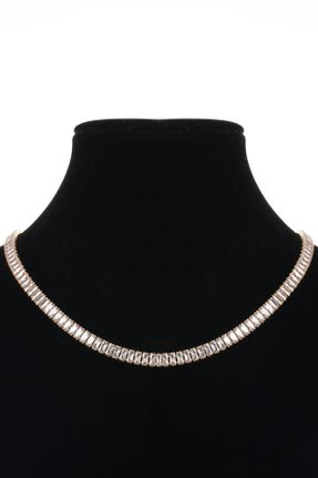 گردنبند استیل طلائی زنانه فولاد ( استیل ) کد 242882838