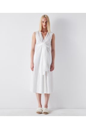 لباس سفید زنانه بافتنی مخلوط پلی استر گلوژ کد 684700950