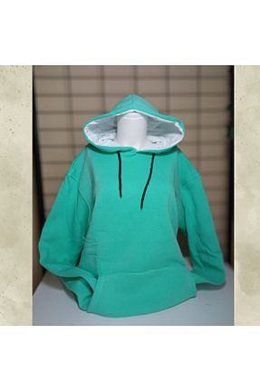 سوئیشرت فیروزه ای زنانه ساده MODA - کد 785441476