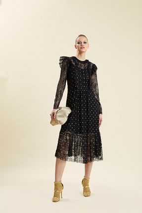 لباس مجلسی و فارغ التحصیلی مشکی زنانه پلی استر VERDA - کد 785529133