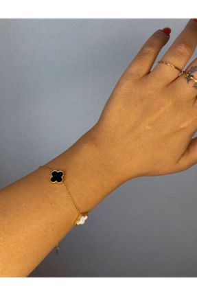 دستبند استیل طلائی زنانه فولاد ( استیل ) کد 785820476