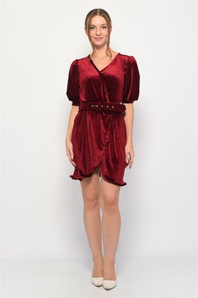 لباس زرشکی زنانه بافتنی Nuseel - کد 758795827