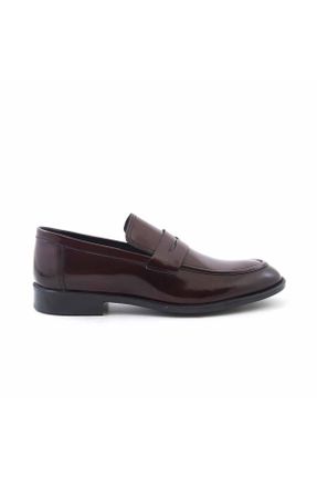 کفش کلاسیک زرشکی مردانه پاشنه کوتاه ( 4 - 1 cm ) پاشنه ساده کد 238907558