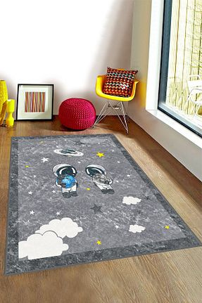 فرش بچه گانه طوسی پلی استر modalive Home - کد 377553827