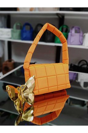 کیف دوشی نارنجی زنانه ساتن MİRMEL BAG - کد 785471806
