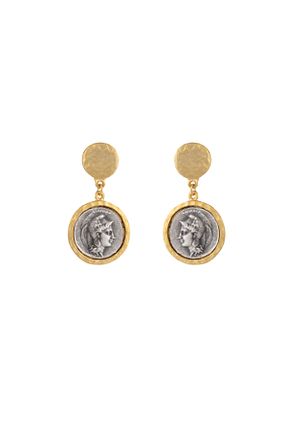 گوشواره جواهر طلائی روکش طلا ASYRA JEWELLERY - کد 785658313