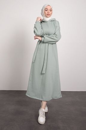 لباس حجاب سبز زنانه رگولار Lamia Giyim - کد 785851871