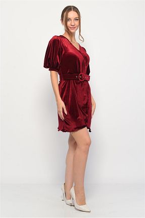 لباس زرشکی زنانه بافتنی Nuseel - کد 758795827