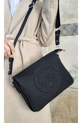 کیف دوشی مشکی زنانه چرم مصنوعی Just Polo - کد 785595599