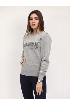 سوئیشرت طوسی زنانه چاپی aynewmoda - کد 785721046
