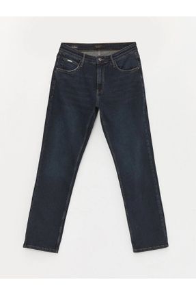 شلوار آبی مردانه جین فاق بلند رگولار کد 785767194