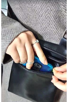 کیف پستچی مشکی زنانه چرم مصنوعی abnturk - کد 785845505