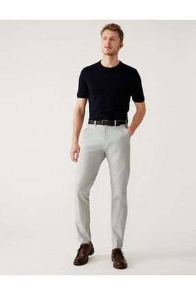 شلوار بژ مردانه پارچه Marks & Spencer - کد 666760604