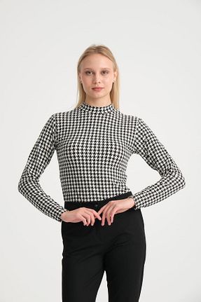 بلوز سفید زنانه طرح دار Pelek Butik - کد 785881277