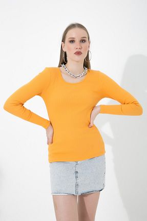 بلوز زرد زنانه ساده OENDO - کد 458774929