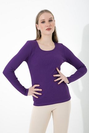 بلوز بنفش زنانه ساده OENDO - کد 458774922