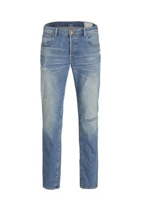 شلوار جین آبی مردانه فاق افتاده اسلیم استاندارد کد 463952935