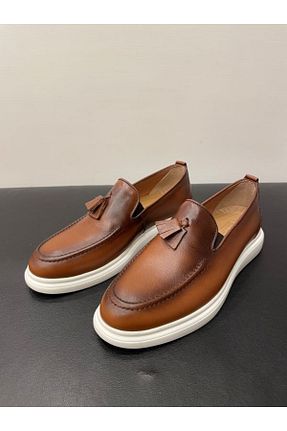 کفش کژوال قهوه ای مردانه چرم خالص özay bodrum - کد 786418577