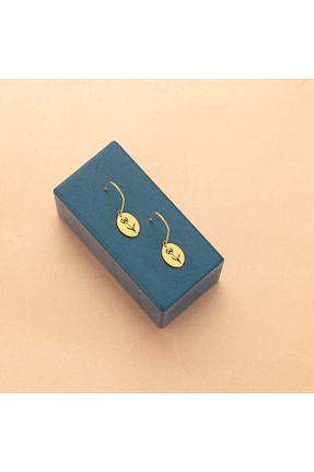 گوشواره نقره طلائی زنانه 925 عیار Dkmn Silver - کد 786425025