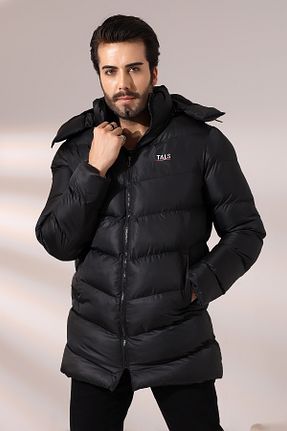 پالتو پشمی مشکی مردانه پارکا Talsmoda - کد 786032988