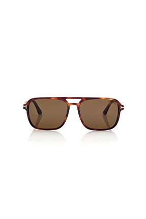 عینک آفتابی قهوه ای مردانه UV400 Tom Ford - کد 684019677