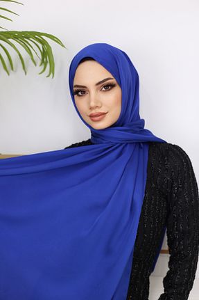 شال سرمه ای زنانه پلی ساتن Zerlinda - کد 786096410