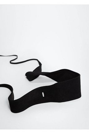 کمربند مشکی زنانه پارچه ای MANGO - کد 308889081