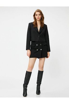 دامن صورتی زنانه مخلوط پلی استر Koton - کد 746436290
