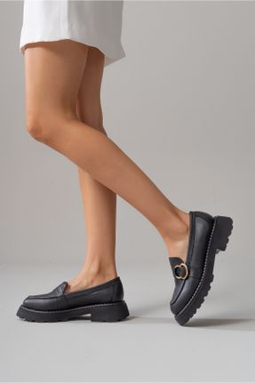 کفش کلاسیک مشکی زنانه چرم طبیعی پاشنه متوسط ( 5 - 9 cm ) پاشنه ساده کد 786083218