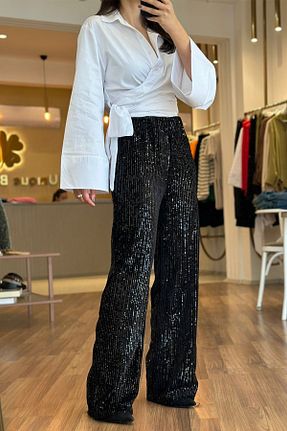 شلوار مشکی زنانه لیکرا Unique Boutique - کد 786329798