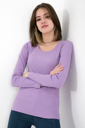 بلوز بنفش زنانه ساده OENDO - کد 281007800