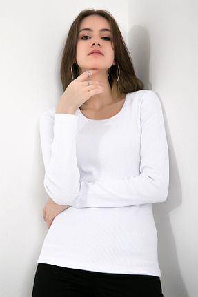 بلوز سفید زنانه ساده OENDO - کد 281631205