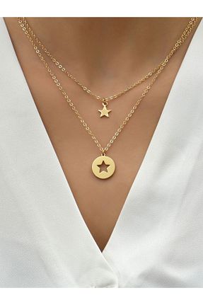گردنبند نقره طلائی زنانه 925 عیار N!da Jewelry - کد 786135344