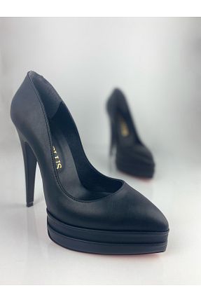 کفش استایلیتو مشکی پاشنه پلتفرم HAYYSHOES - کد 786425795