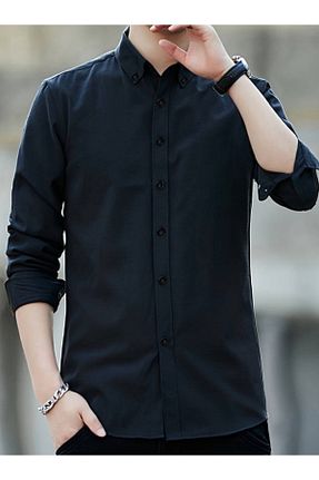 پیراهن مشکی مردانه اسلیم فیت Cuqq Denim - کد 786435645