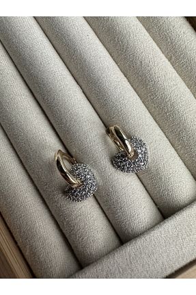 گوشواره جواهر طلائی روکش طلا ringbox - کد 786412850